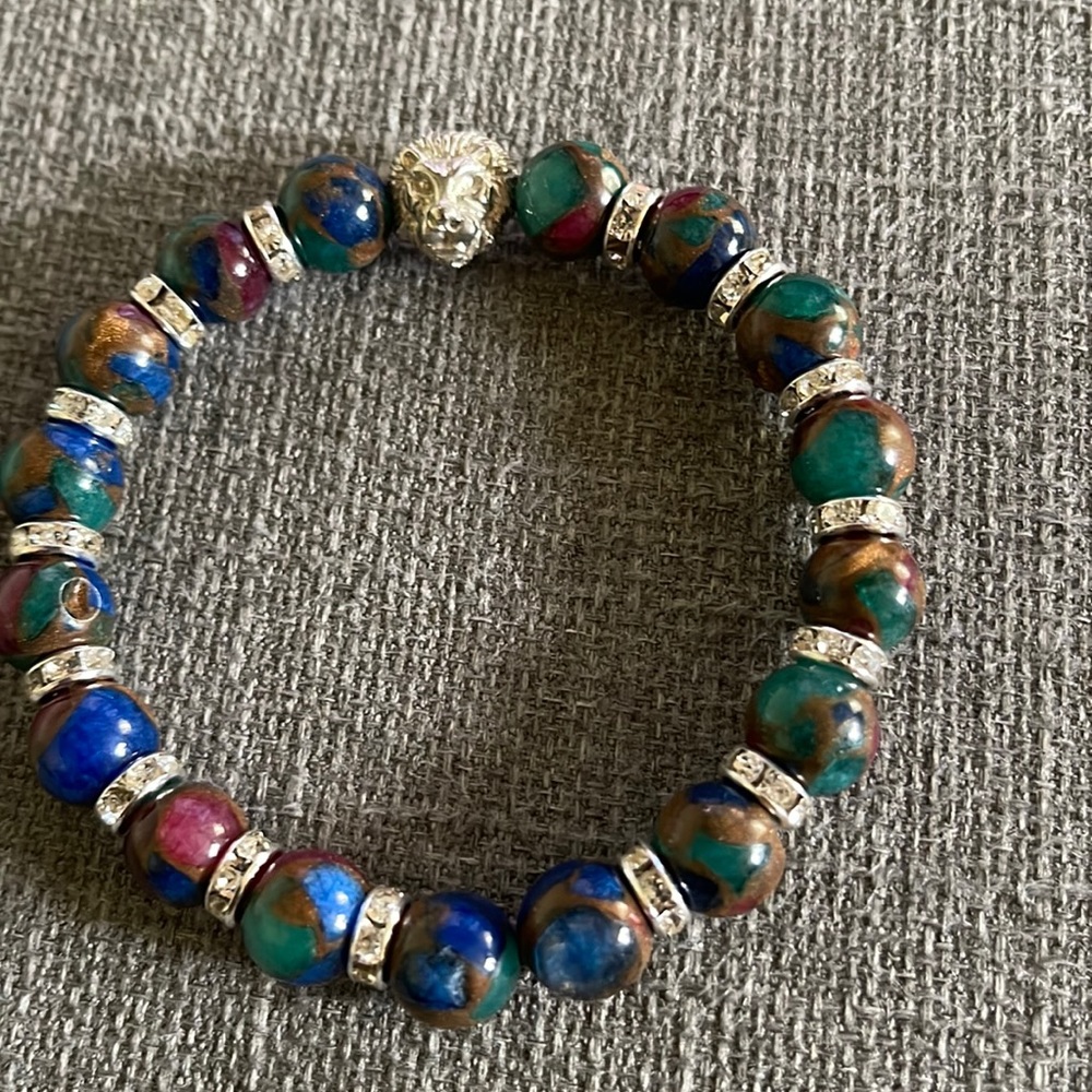 Men bracelet with lion